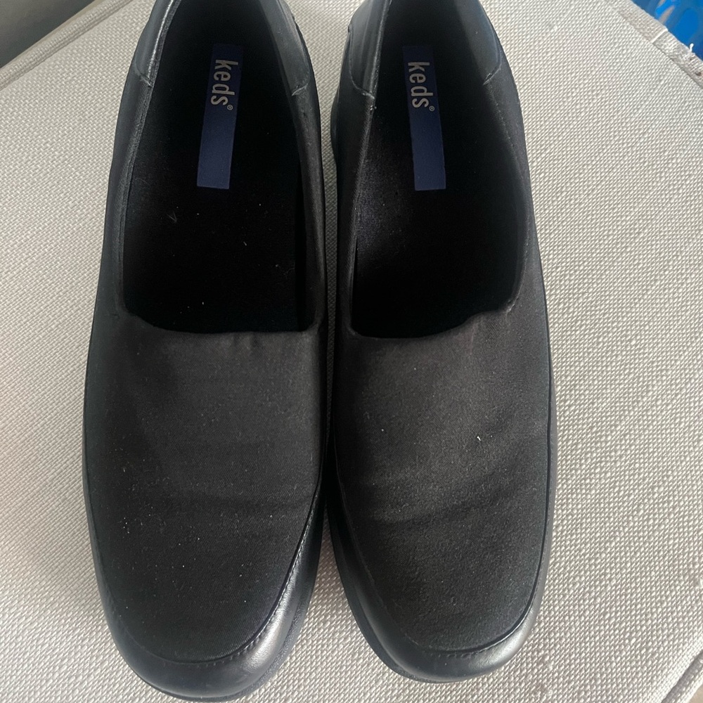 Keds Classic Black Canvas Slip-Ons